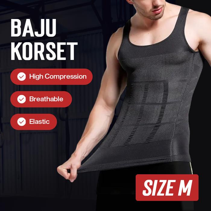 Baju Singlet T-Shirt Korset Pembentuk Tubuh Body Shaper - YB-76