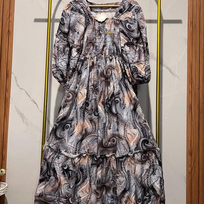 Daster dress midi wanita rayon polos & motif campuran daster harian adem || by Safitri Dress