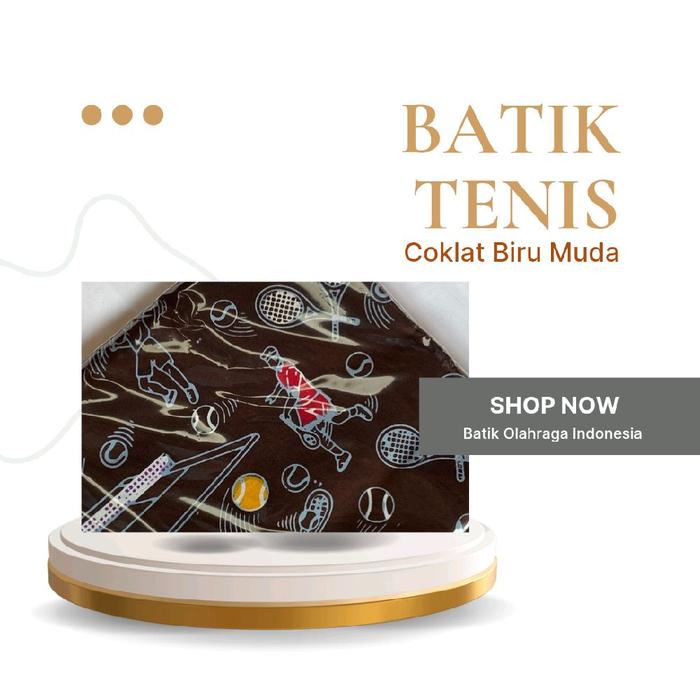 Batik Olahraga motif Tenis Lapangan//Kain Batik//Original//Cocok untuk Kemeja//pernikahan//Dress//Wi