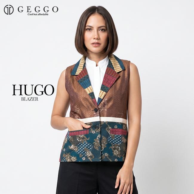 Geggo Official - HUGO BLAZER - Blazer Batik Wanita Lengan Kutung