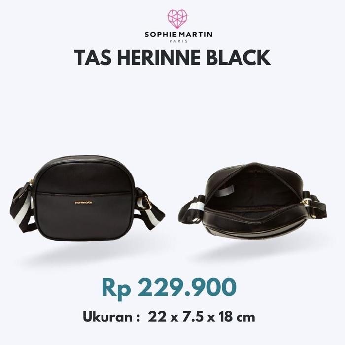 TAS SELEMPANG WANITA SOPHIE MARTIN PARIS TAS HERINNE BLACK PROMO TAS SOPHIE MARTIN PARIS