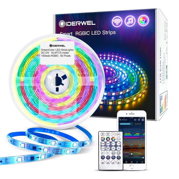 Smart WiFi RGB Addressable Strip Lights Alexa Wireless LED Controller