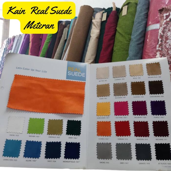 DISKON Kain Polos Bahan Tas Bahan Kain Bangku Sofa Kursi Bahan Tas Bahan Jaket Kain Suede Meteran Co