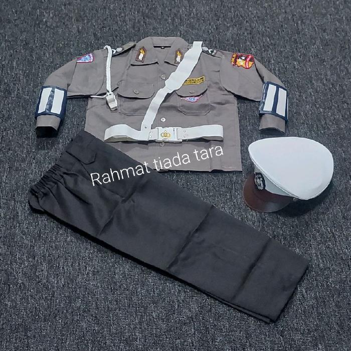 SERAGAM POLISI lalu lintas ANAK/KOSTUM ANAK PROFESI POLISI lalu lintas/BAJU KARNAVAL POLISI lalu lin