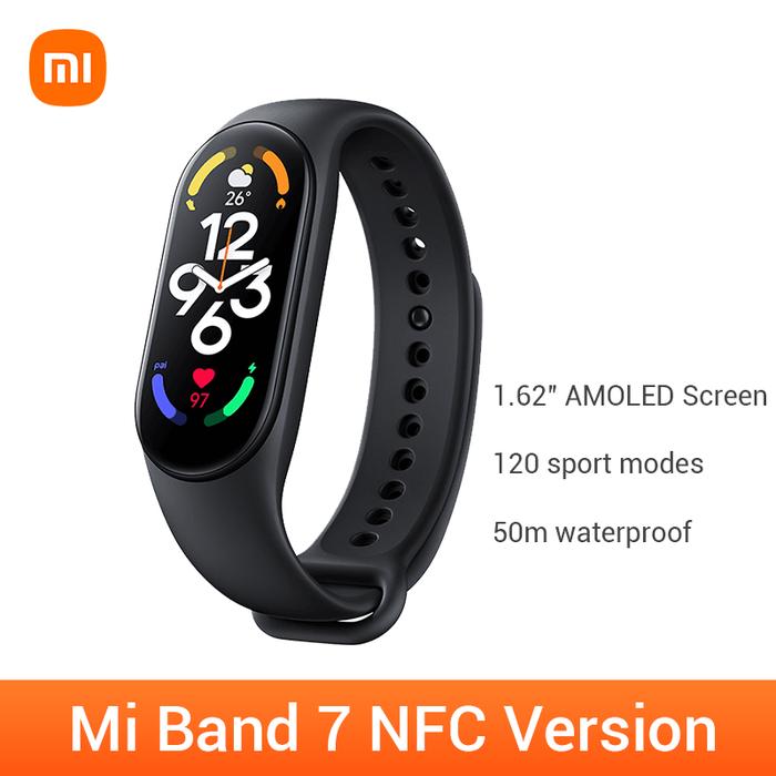 Original Xiaomi Mi Band 7 NFC 1.62 inch AMOLED Smart Bracelet