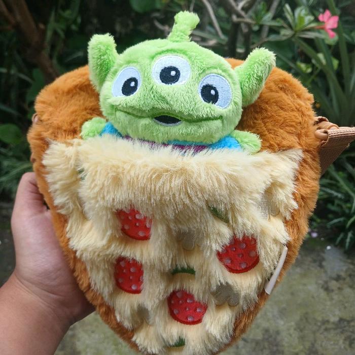 prelove pl ohsome qyounger pizza planet plush bag tas Selempang