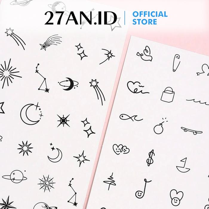 (27AN.ID) Stiker Tato Halal H739 Tato Tahan Lama Tato temporary Stiker Waterproof Tattoo Stickers Ta