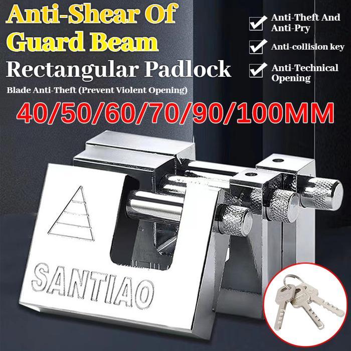 【COD】Kunci Gembok Panser /Gembok Stainless Anti Karat/Gembok Balok Pagar Pintu Gerbang/Gembok Anti M