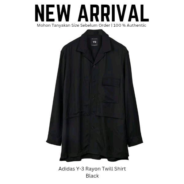 Adidas Y-3 Rayon Twill Shirt Kemeja Pria Original 100%