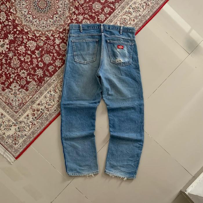 Dickies Denim Distressed Faded Baggy Jeans