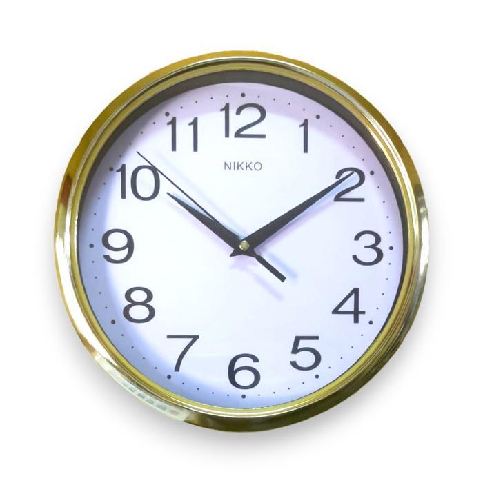 Jam Dinding Murah Nikko Warna Gold Ukuran 25