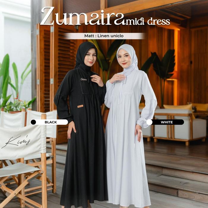 Zumaira Gamis Hitam Putih Series