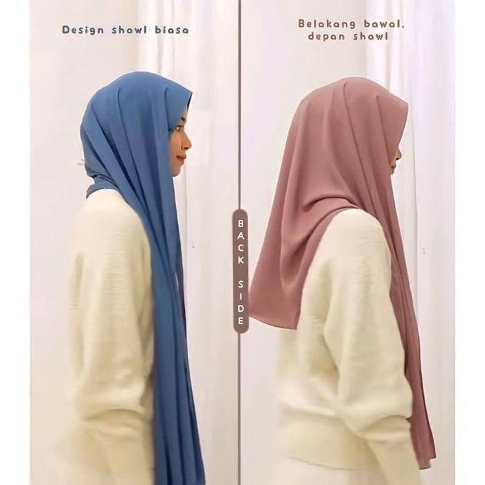 PASHMINA OVAL DIAMOND CREPE | HIJAB PASHMINA CURVE |PASHMINA OVAL DIAMOND