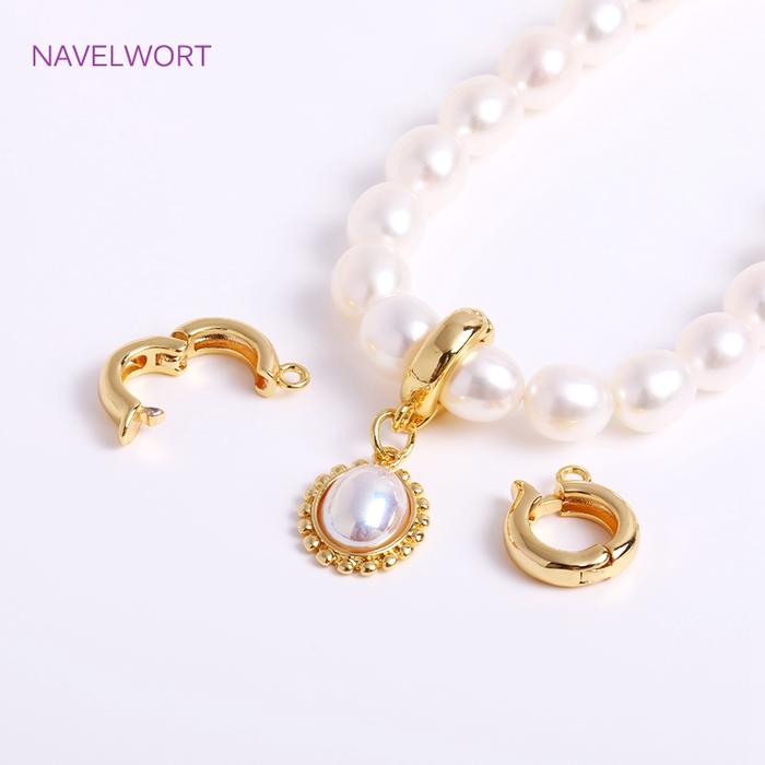 Trendy 18K Gold Plated Hinged Necklace Enhancer For DIY Necklace