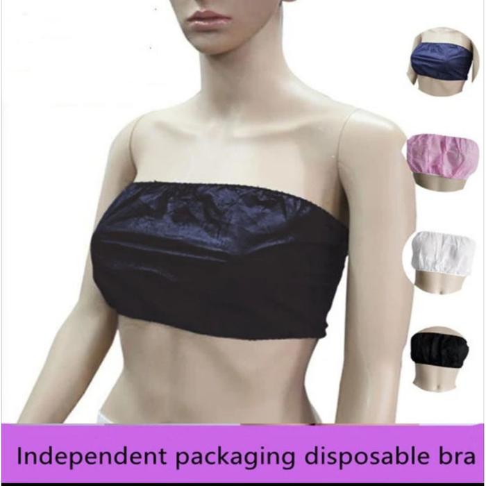 50pcs putih biru hitam bra disposable bh kertas sekali pakai pakaian dalam traveling