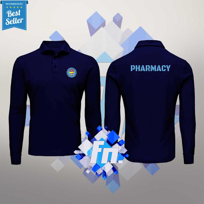 KAOS POLO SHIRT BAJU KERAH UNISEX LENGAN PANJANG PAFI PHARMACY AHLI FARMASI INDONESIA ATASAN PRIA WA