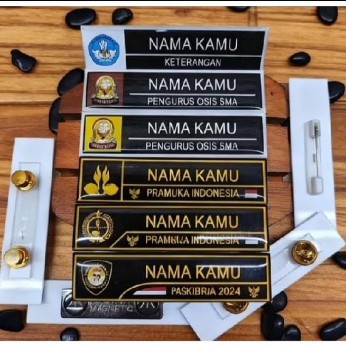 Name Tag / Papan Nama Dada Siswa / Mahasiswa , Organisasi Sekolah Akrilik Resin Murah