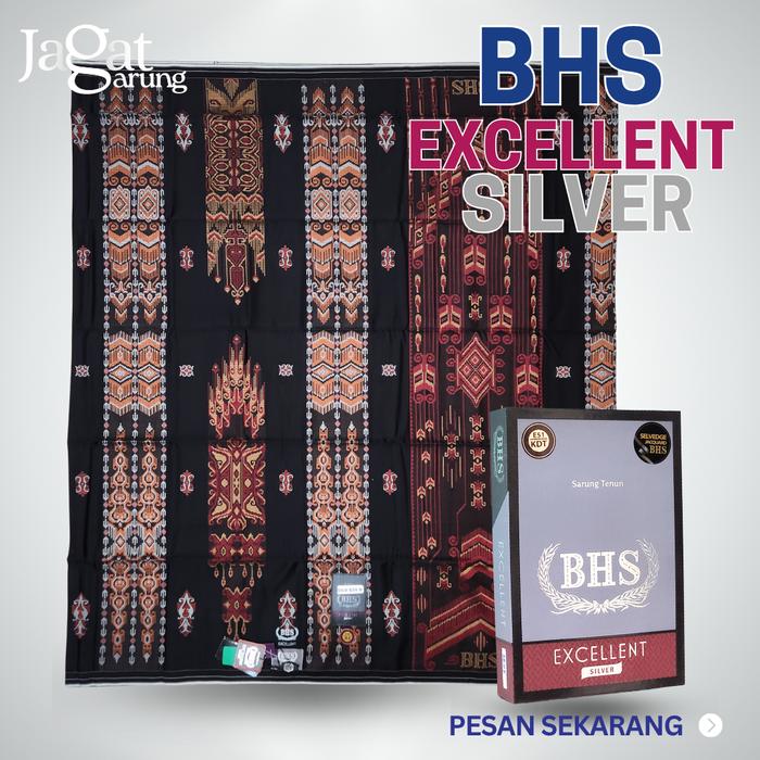 Sarung Dewasa BHS EXCELLENT Grade SILVER Jacquard Songket