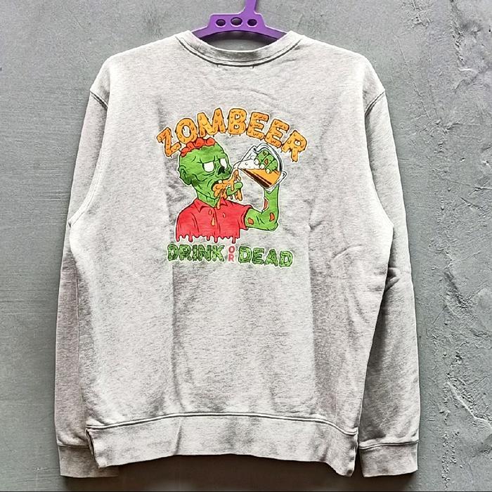 Crewneck Sweater ZOMBEER DRINK OR DEAD | Brand CONCEPTS ONE | Bekas Preloved Second Thrift