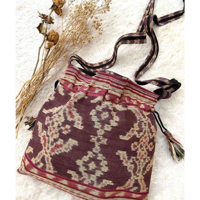 PREMIUM (READY) terjamin Tas Serut Tenun Maumere/Shabu/Rote NTT (Original) terlaris
