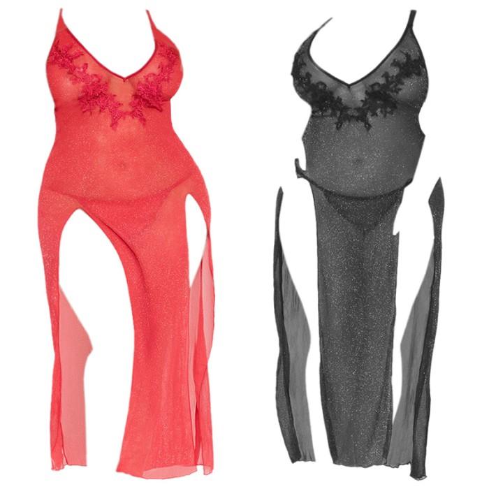 L1175 Lingerie Baju Tidur Haram Jumbo Big Size Long Dress Sexy Seksi