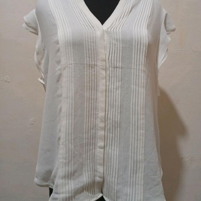 Pakaian Wanita Preloved Atasan Blouse Blus Bahan Sifon