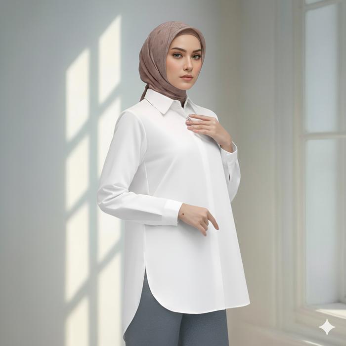 Ohime - Kemeja Basic Rapih Anti Kusut Baju Kerja Kemeja Formal Baju Kantor Kain Toyobo Premium 5 War