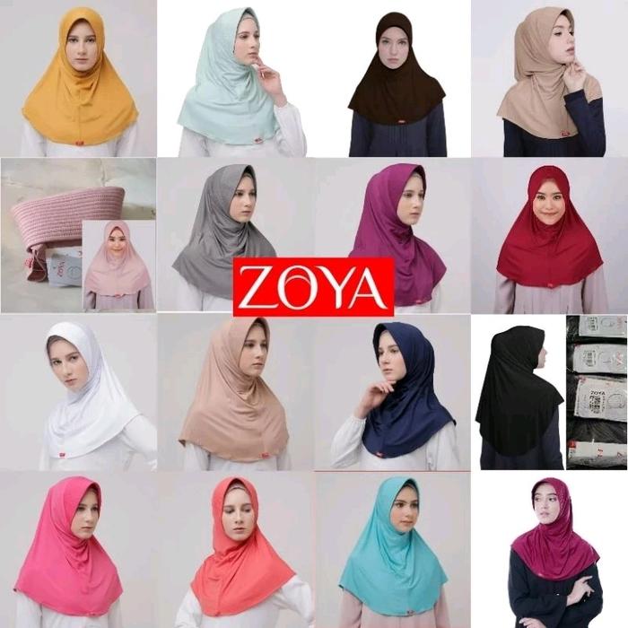 ZOYA Marsha Casual Instant Hijab  - Kerudung Jilbab Bergo Lycra Instan Santai Olahraga Seragam Sekol