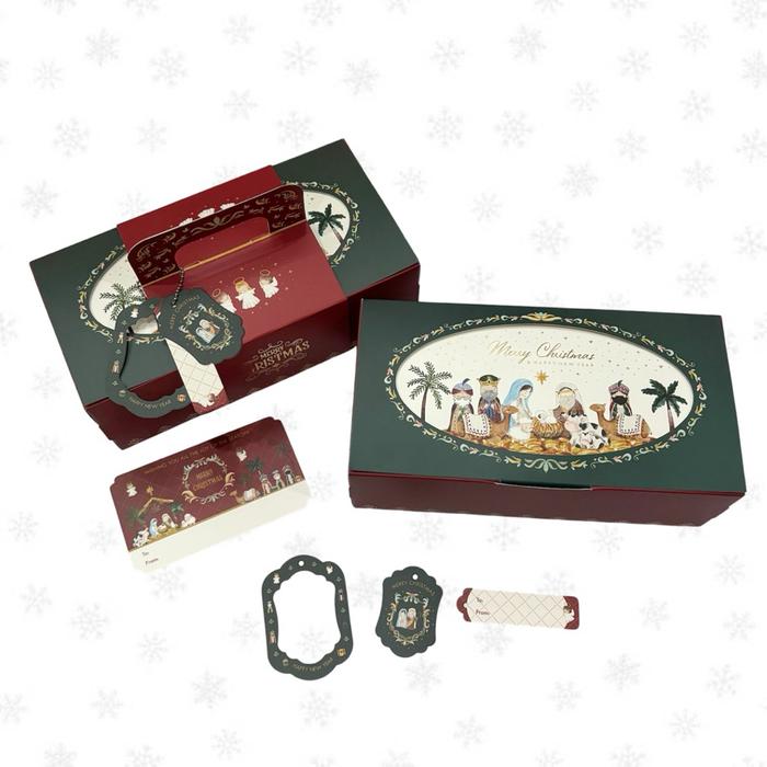 PREMIUM (READY) terjamin 5 Set Box Tenteng Natal Elena 22x11.5x7cm 25x12.5x6cm Box Dus Kue Kering Na