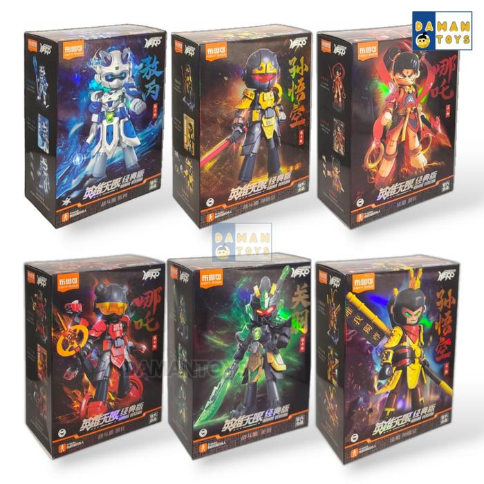 Blokees Figure Sun Go Kong Monkey King Guan yu Liubei  Nezha Hero Infinity Armor Version Three Kingd