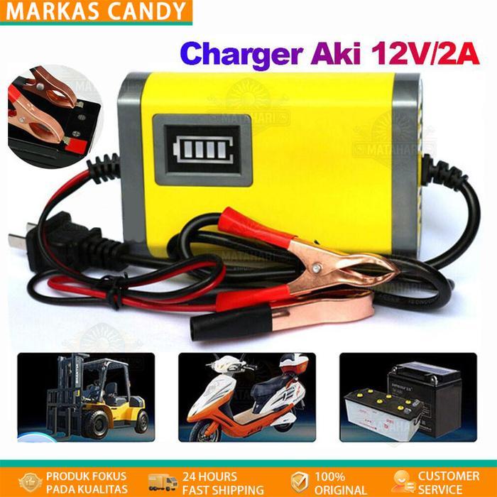 Charger Aki / 12V 2A / Alat Cas Aki Motot Mobil / Alat Cas Kendaraan / Charger Aku Motot / Alat Peng