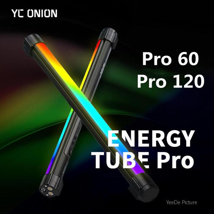 YC Onion Pro 60 Pro 120 Tabung Energi RGB Cahaya Lembut Portabel