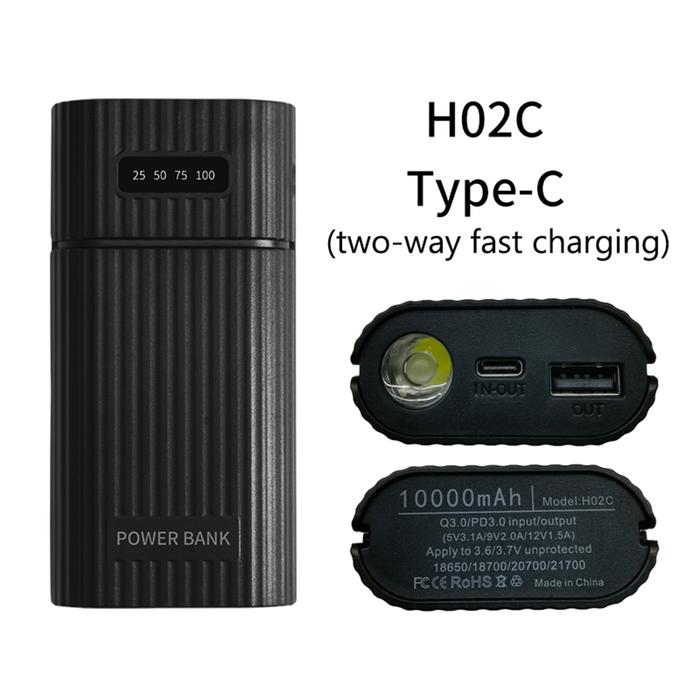 DIY USB Power Bank Kit Box Case 18650 20700 21700 Battery Charger