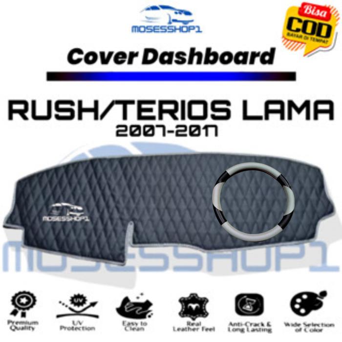 Cover Dashboard Wajik Mobil Rush/Terios 2007-2017 Bahan Kulit Premium + Bonus Sarung Stir