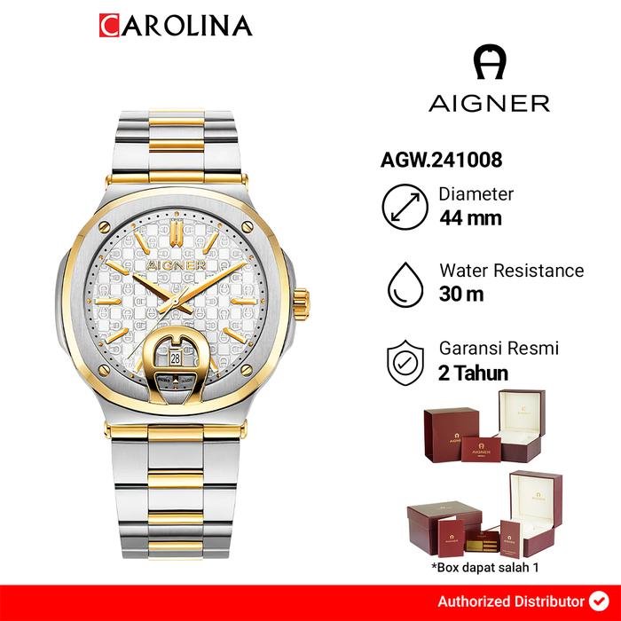 Jam Tangan Pria AIGNER Taviano AGW.241008 Silver Dial Stainless Steel