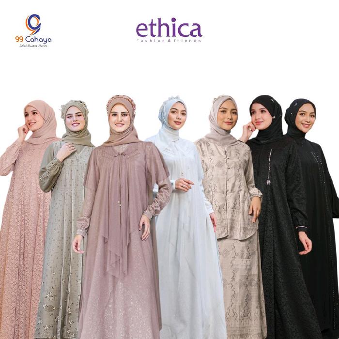 Ethica Kagumi Series, Gamis Ethica Terbaru, Kagumi Truffle Khaki, Kagumi Armor Black, Kagumi Armor B