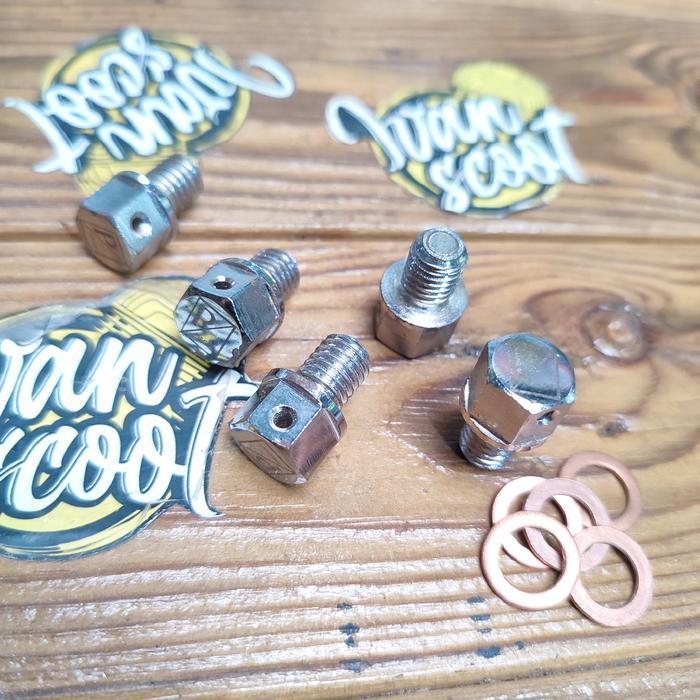 baut tap oli mesin vespa magnet baut Pembuangan oli mesin vespa magnet