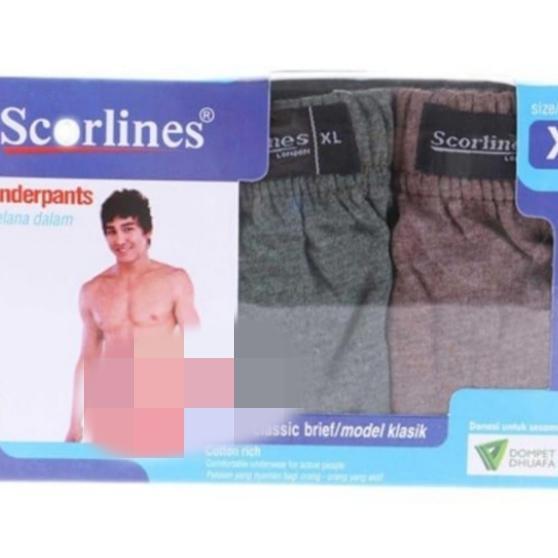 Celana Dalam Pria Scorlines Box isi 3' S Size M,L,XL