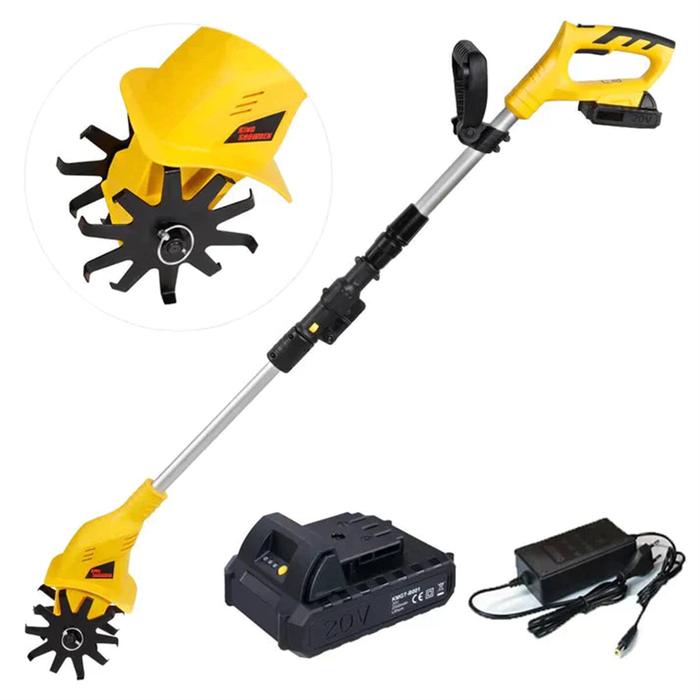 Cordless Tiller Electric Cultivator 20V Electric Rotary Tiller