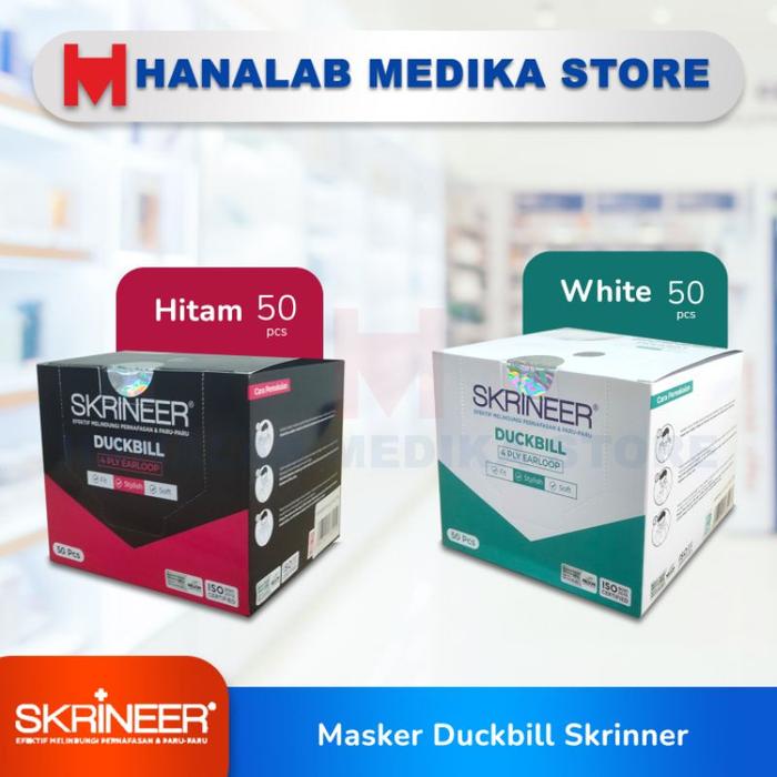 SKRINEER MASKER DUCKBILL ISI 50 PCS / MASKER SKRINEER / MASKER DUCKBILL / MASKER / DUCKBILL / MASKER
