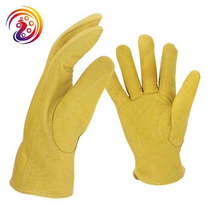 Leather Work Gloves For Gardening / Driving / Warehouse / Handing /