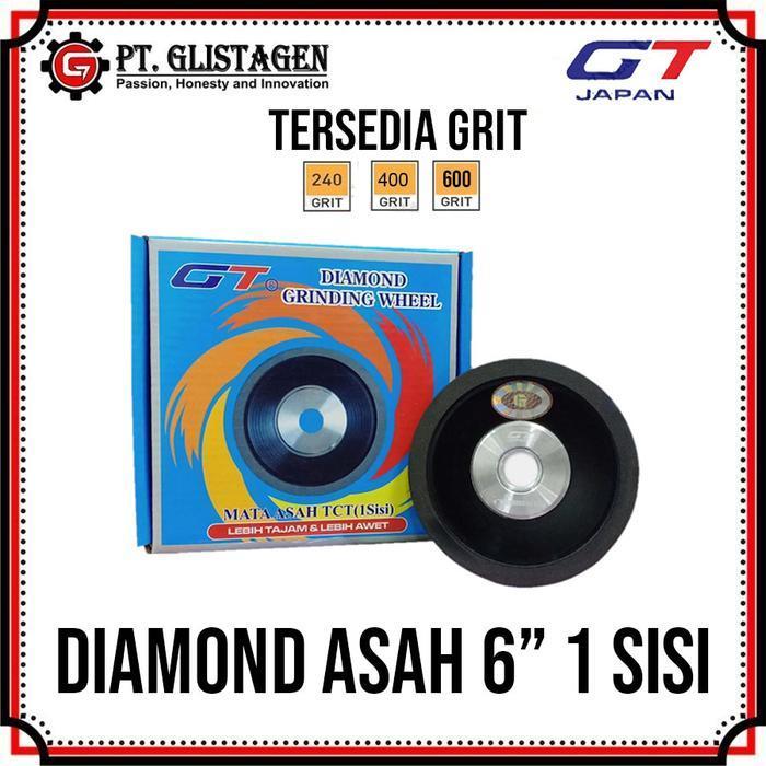 GT Diamond Asah 6 Inch 1 Sisi Batu Asah 6" Mata Pisau Serut 6 inch 1sisi Diamond Grinding Wheel