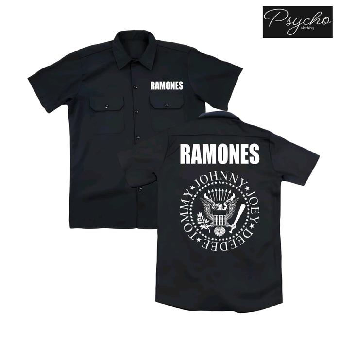 kemeja pendek PDH workshit hitam Harley David son jaket pria Distro