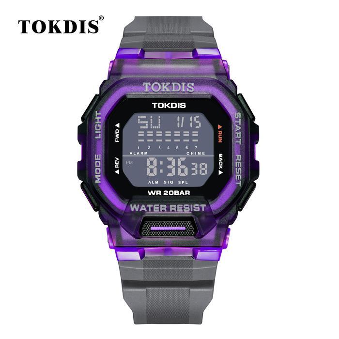 Jam Tangan Pria Tokdis 02573 Rubber Digital Original water resist 3 ATM