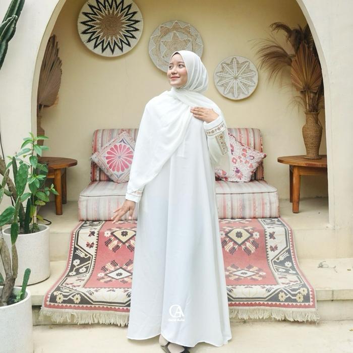 Abaya Medina By Gerai Aulia Gamis Muslim Arabian Bordir Premium Dress Lebaran Mewah Syari Terbaru !!