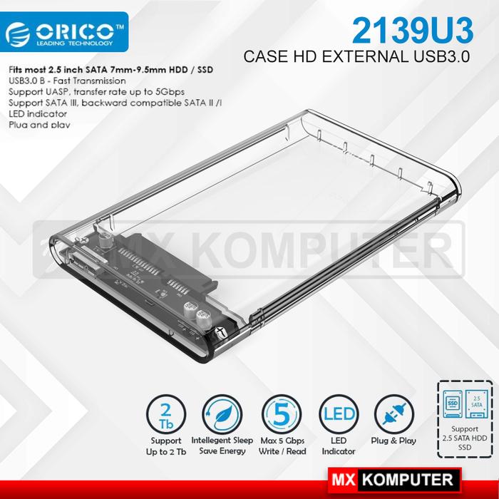 Orico 2139U3 Casing Hardisk External 2.5” Inch USB 3.0 2139