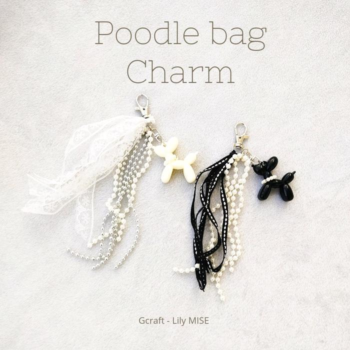 poodle bag charm - gantungan tas poodle - gantungan hiasan tas