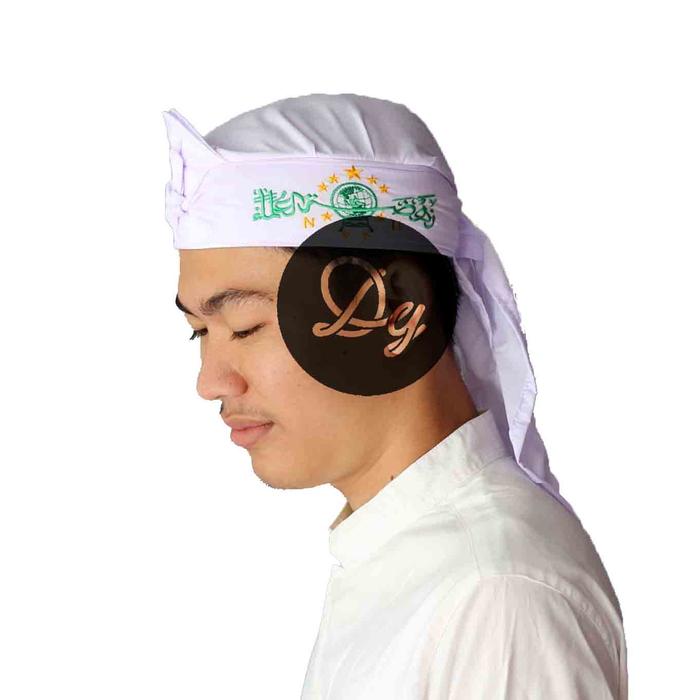 Blangkon Bordir Nahdatul Ulama Putih - Iket Tetopongan Nu