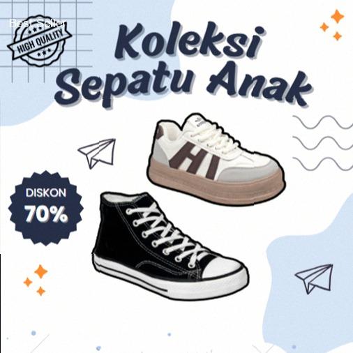 Zeodda Pekanbaru Sepatu Sneakers Sekolah Anak Size 36-37 Back To School | Kekinian