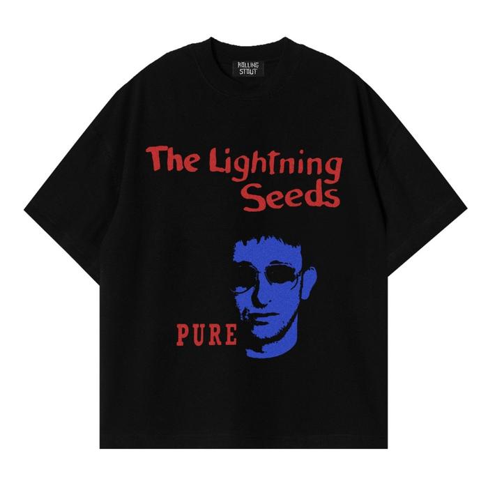 Rollingstout - The lightning Seeds Black | KAOS BAND | BAJU MUSIK METAL ROCK